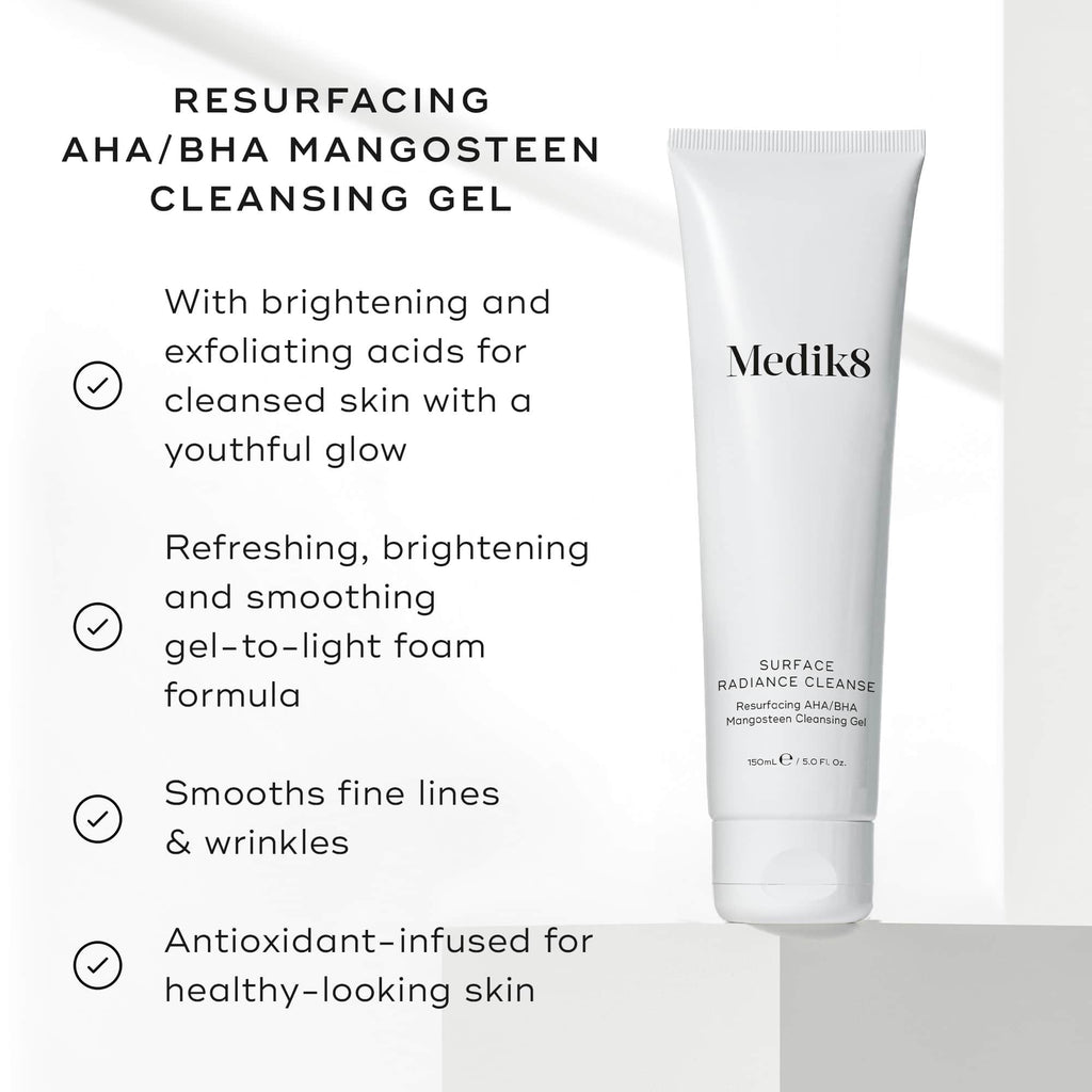 Surface Radiance Cleanse Resurfacing AHA/BHA Mangosteen Cleansing Gel 5 Fl OzGel 5oz