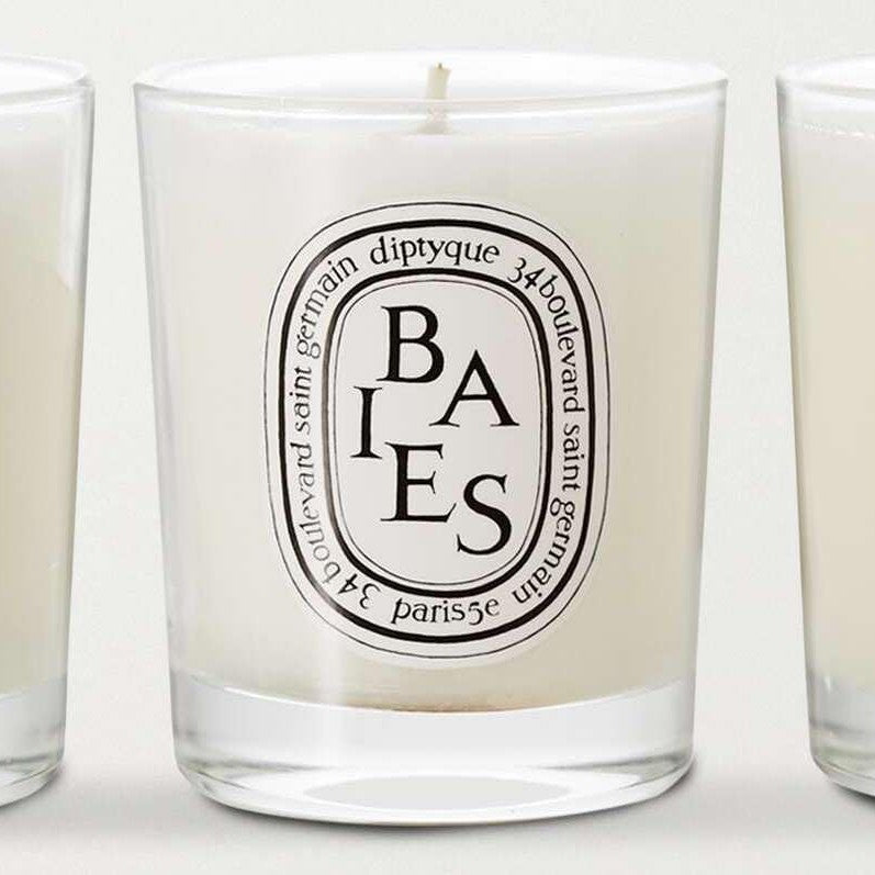 DIPTYQUE Set of Baies Roses & Figuier Scented Candles 70 Grams Each