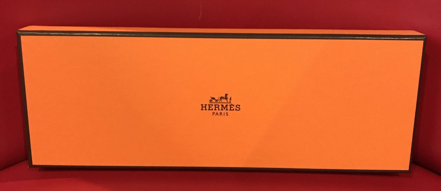 Hermes Paris Empty Orange Gift Box 9.5 x 3 1/4 x 1 Inches Authentic 50 UNITS